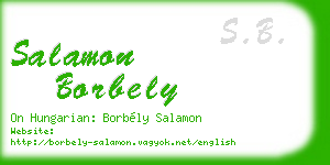 salamon borbely business card
