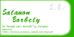 salamon borbely business card